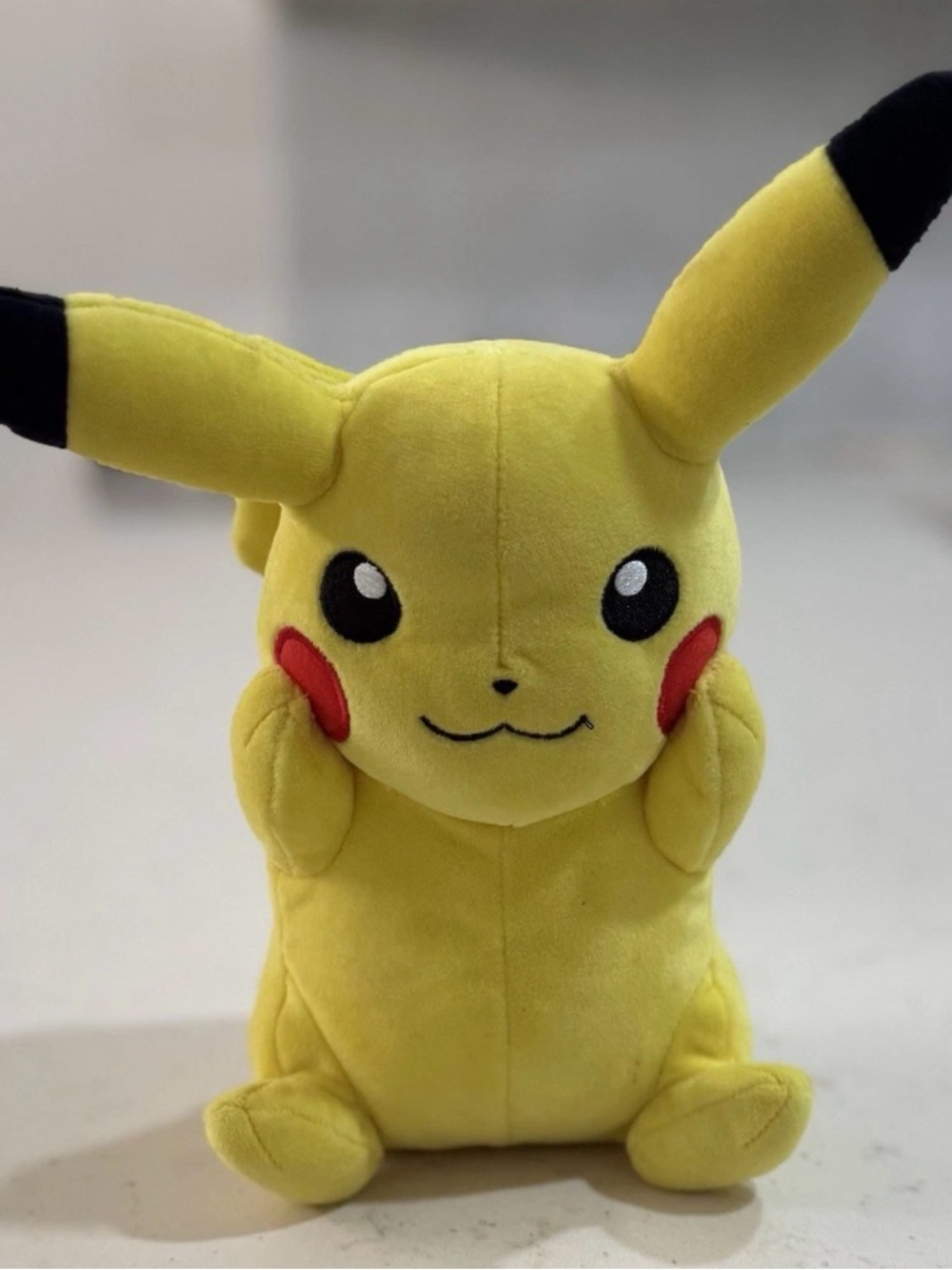 Pokemon Pikachu Plush - Yellow with Red Cheeks and Black Ear Tips